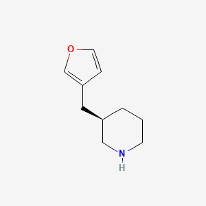 molecular formula C10H15NO B12856473 (R)-3-(Furan-3-ylmethyl)piperidine 