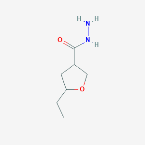 molecular formula C7H14N2O2 B12856498 5-Ethyltetrahydrofuran-3-carbohydrazide 