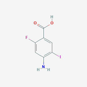 molecular formula C7H5FINO2 B12856514 4-Amino-2-fluoro-5-iodobenzoic acid 