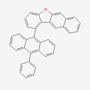 molecular formula C36H22O B12856550 1-(10-Phenylanthracen-9-yl)naphtho[2,3-b]benzofuran 