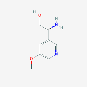 molecular formula C8H12N2O2 B12856573 (R)-2-Amino-2-(5-methoxypyridin-3-yl)ethan-1-ol 