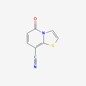 molecular formula C8H4N2OS B12856577 5-Oxothiazolo[3,2-a]pyridine-8-carbonitrile 