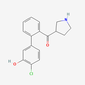 (4'-Chloro-3'-hydroxy-[1,1'-biphenyl]-2-yl)(pyrrolidin-3-yl)methanone