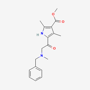 molecular formula C18H22N2O3 B12856605 Methyl 5-(N-benzyl-N-methylglycyl)-2,4-dimethyl-1H-pyrrole-3-carboxylate 