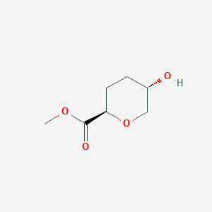 molecular formula C7H12O4 B12856612 Trans-methyl 5-hydroxytetrahydro-2H-pyran-2-carboxylate 