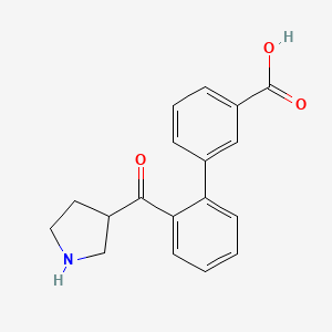 2'-(Pyrrolidine-3-carbonyl)-[1,1'-biphenyl]-3-carboxylic acid