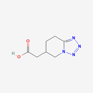 molecular formula C7H10N4O2 B12856630 2-(5,6,7,8-Tetrahydrotetrazolo[1,5-a]pyridin-6-yl)acetic acid 