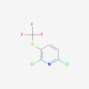 molecular formula C6H2Cl2F3NS B12856688 2,6-Dichloro-3-((trifluoromethyl)thio)pyridine 