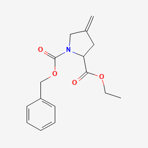 molecular formula C16H19NO4 B12856701 1-Benzyl 2-ethyl 4-methylenepyrrolidine-1,2-dicarboxylate 