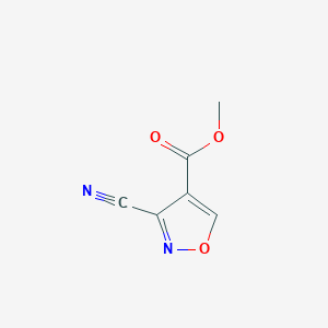 molecular formula C6H4N2O3 B12856707 Methyl 3-cyanoisoxazole-4-carboxylate 