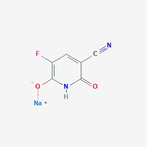 molecular formula C6H2FN2NaO2 B12856718 3-Cyano-2,6-dihydroxy-5-fluoropyridine, monosodium salt 