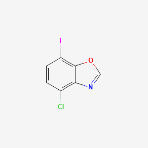 molecular formula C7H3ClINO B12856745 4-Chloro-7-iodo-1,3-benzoxazole 