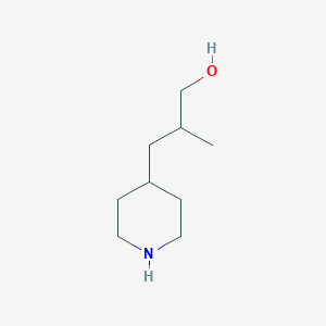 molecular formula C9H19NO B12856772 2-Methyl-3-(piperidin-4-yl)propan-1-ol 