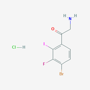 4-Bromo-3-fluoro-2-iodophenacylamine hydrochloride