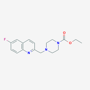 Ethyl 4-[(6-fluoroquinolin-2-yl)methyl]piperazine-1-carboxylate