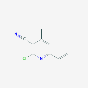 molecular formula C9H7ClN2 B12856788 2-Chloro-4-methyl-6-vinylnicotinonitrile 