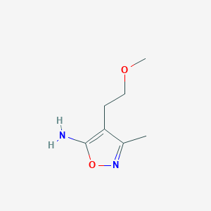 molecular formula C7H12N2O2 B12856808 4-(2-Methoxyethyl)-3-methylisoxazol-5-amine 