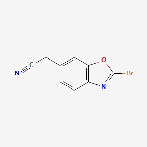 molecular formula C9H5BrN2O B12856836 2-(2-Bromobenzo[d]oxazol-6-yl)acetonitrile 