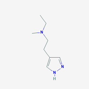 molecular formula C8H15N3 B12856875 N-Ethyl-N-methyl-2-(1H-pyrazol-4-yl)ethanamine 