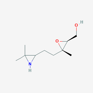 molecular formula C10H19NO2 B12856876 ((2S,3S)-3-(2-(3,3Ddimethylaziridin-2-yl)ethyl)-3-methyloxiran-2-yl)methanol 