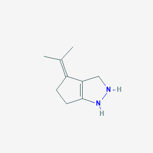 molecular formula C9H14N2 B12856889 4-(Propan-2-ylidene)-1,2,3,4,5,6-hexahydrocyclopenta[c]pyrazole 