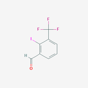 molecular formula C8H4F3IO B12856894 2-Iodo-3-(trifluoromethyl)benzaldehyde 