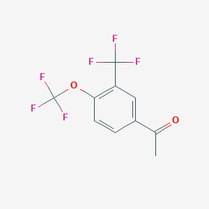 molecular formula C10H6F6O2 B12856898 4'-(Trifluoromethoxy)-3'-(trifluoromethyl)acetophenone 