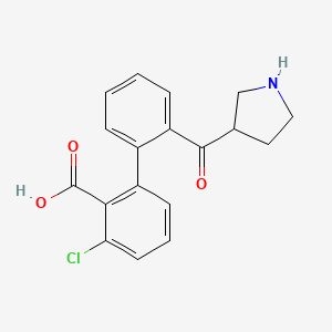 3-Chloro-2'-(pyrrolidine-3-carbonyl)-[1,1'-biphenyl]-2-carboxylic acid