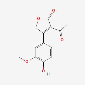 2(5H)-Furanone, 3-acetyl-4-(4-hydroxy-3-methoxyphenyl)-