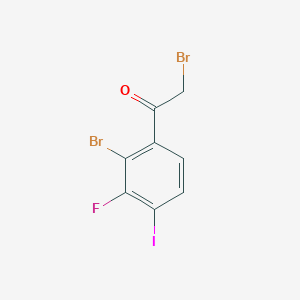 molecular formula C8H4Br2FIO B12856936 2-Bromo-3-fluoro-4-iodophenacyl bromide 