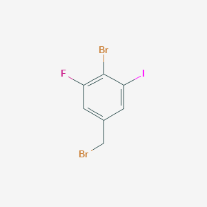 molecular formula C7H4Br2FI B12856939 4-Bromo-3-fluoro-5-iodobenzyl bromide 