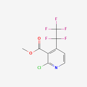 molecular formula C9H5ClF5NO2 B12856940 Methyl 2-chloro-4-(pentafluoroethyl)nicotinate CAS No. 1580464-71-6