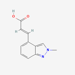 molecular formula C11H10N2O2 B12856952 (2E)-3-(2-Methyl-2H-indazol-4-yl)acrylic acid 