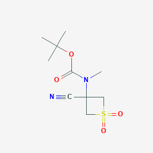 tert-Butyl N-(3-cyano-1,1-dioxo-thietan-3-yl)-N-methyl-carbamate