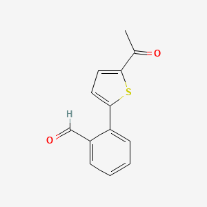 molecular formula C13H10O2S B12856965 2-(5-Acetyl-2-thienyl)benzaldehyde 