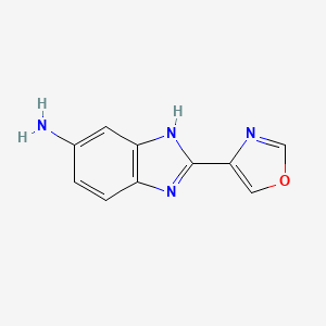 molecular formula C10H8N4O B12856969 2-(Oxazol-4-yl)-1H-benzo[d]imidazol-6-amine 