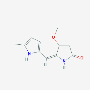 molecular formula C11H12N2O2 B12857007 4-Methoxy-5-((5-methyl-1H-pyrrol-2-yl)methylene)-1H-pyrrol-2(5H)-one 