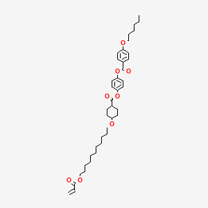 Rel-4-(((1r,4r)-4-((11-(acryloyloxy)undecyl)oxy)cyclohexane-1-carbonyl)oxy)phenyl 4-(hexyloxy)benzoate