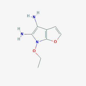 molecular formula C8H11N3O2 B12857019 6-Ethoxy-6H-furo[2,3-b]pyrrole-4,5-diamine 