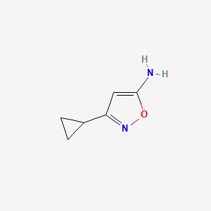 molecular formula C6H8N2O B1285702 3-环丙基异恶唑-5-胺 CAS No. 21080-91-1