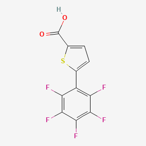 molecular formula C11H3F5O2S B12857054 5-(2,3,4,5,6-Pentafluorophenyl)-2-thiophene carboxylic acid 