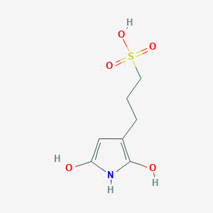 molecular formula C7H11NO5S B12857072 3-(2,5-Dihydroxy-1H-pyrrol-3-yl)propane-1-sulfonic acid CAS No. 754169-88-5