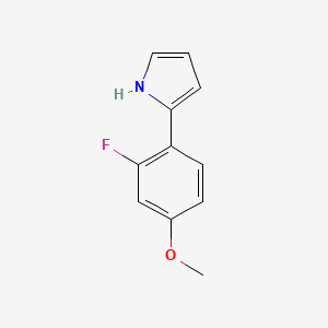 molecular formula C11H10FNO B12857087 2-(2-fluoro-4-methoxyphenyl)-1H-pyrrole 