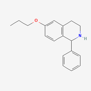 molecular formula C18H21NO B12857096 1-Phenyl-6-propoxy-1,2,3,4-tetrahydroisoquinoline 