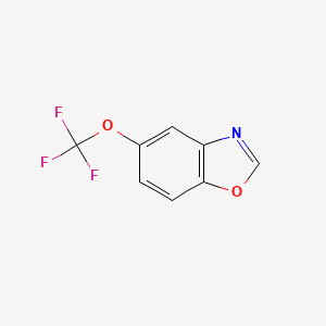 molecular formula C8H4F3NO2 B12857120 Benzoxazole, 5-(trifluoromethoxy)- 