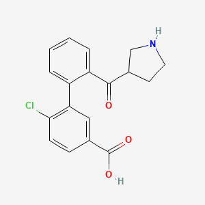 6-Chloro-2'-(pyrrolidine-3-carbonyl)-[1,1'-biphenyl]-3-carboxylic acid