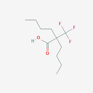 molecular formula C11H19F3O2 B12857122 2-Butyl-2-trifluoromethyl-hexanoic acid 