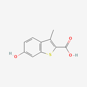 molecular formula C10H8O3S B12857128 6-Hydroxy-3-methylbenzo[b]thiophene-2-carboxylic acid 