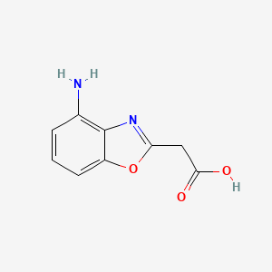 molecular formula C9H8N2O3 B12857133 2-(4-Aminobenzo[d]oxazol-2-yl)acetic acid 