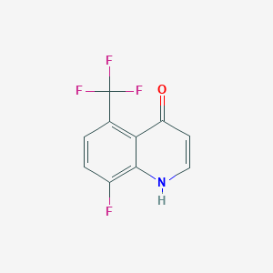 molecular formula C10H5F4NO B12857163 8-Fluoro-5-(trifluoromethyl)quinolin-4-ol 